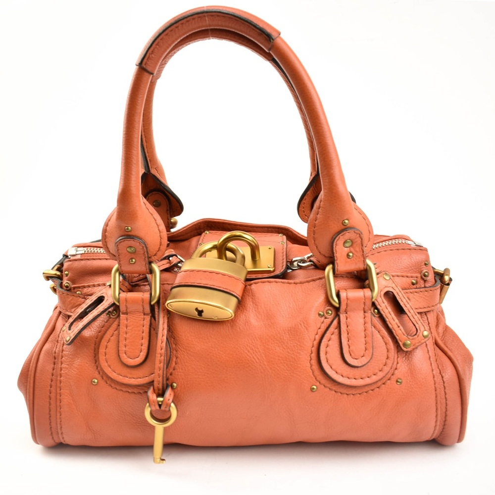 CHLOE "Paddington": Spiced Citrus, Leather Tote mz